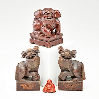 FOUR CHINESE CARVINGS