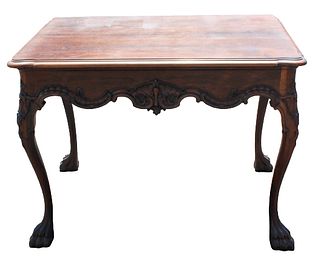 Antique South African Stinkwood Carved Table