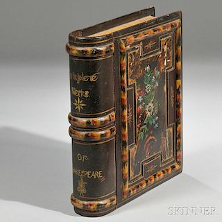 Carved and Painted "Complete Works of Shakespeare" Book Box