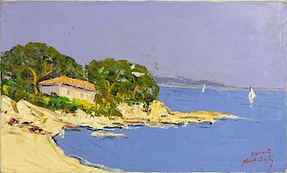 Ernest Audibert, French (20th C) Oil on canvas "Environs de St Maxime"