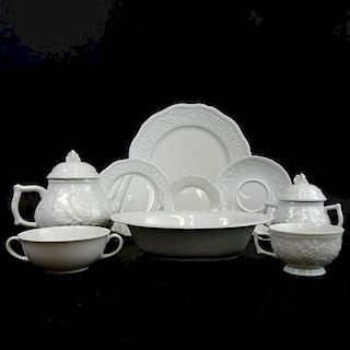 A sixty-three (63) piece set of CERALENE dinnerware by Limoges.