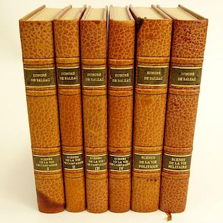 Six (6) Volumes of the Oevres Completes de Honore De Balzac.