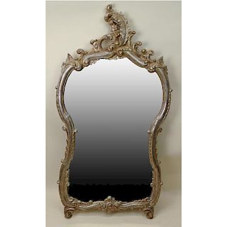 Contemporary Carved Gilt Wood Mirror.