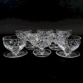 Collection of Eight (8) Assorted Crystal Footed Sherbet Bowls.