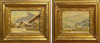 Two (2) Miniature Paintings on Panel Signed A. Reinhardt.