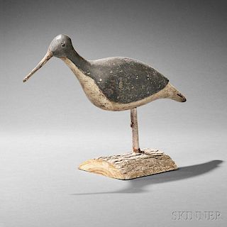 Carved and Painted Running Shorebird Decoy