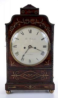 Thomas Richards English Regency Mahogany Bracket Clock