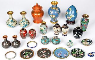 25 pc Asian Cloisonne Collection
