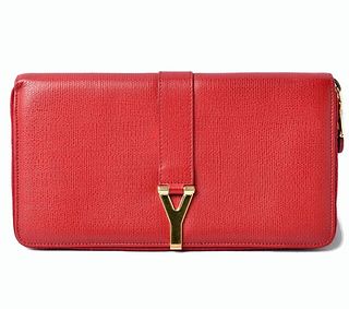 Saint Laurent Wallet Travel Case SAINT LAURENT Long Leather Red