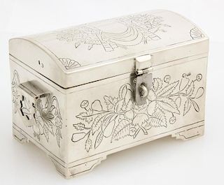 Antique Russian Silver Box w/Lock