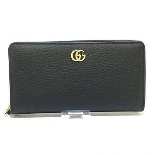 GUCCI Petit Marmont 456117 Black Leather Long Wallet