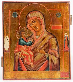 Antique Russian Icon, Mother of God, 19th c.
