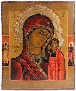 Antique Russian Icon, 19th c., Mother of God