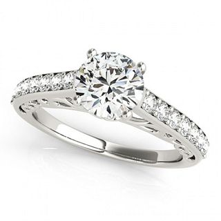 1.15 ctw Certified VS/SI Diamond Solitaire Ring 14k White Gold
