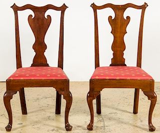 Two 18th C. Philadelphia Walnut Side Chairs