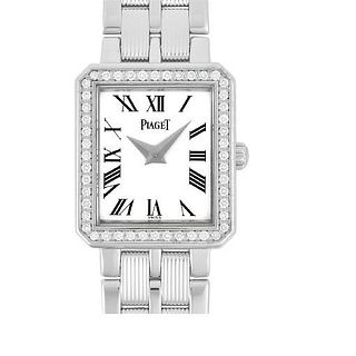 Piaget PIAGET Protocol Diamond Bezel K18WG Ladies Watch Quartz White Dial 5355 M601D