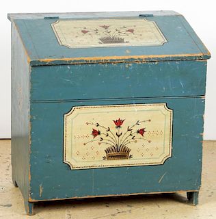 Paint Decorated Wood Box, New England