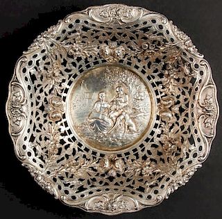 German 800 Silver Repousse Bowl, 315 g