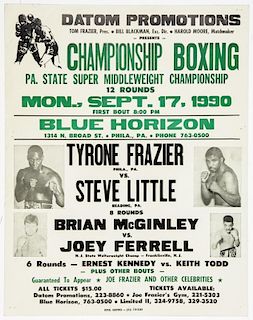 Vintage 1990 Blue Horizon Boxing Poster
