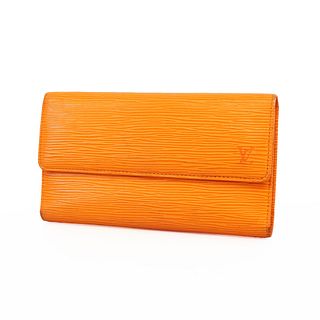  Louis Vuitton Tri-Fold Wallet Epi Portofeuil International M6338H Mandarin