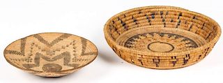 2 Native American Coiled Baskets