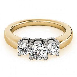 0.5 ctw VS/SI Diamond 3 Stone Ring 18k Yellow Gold