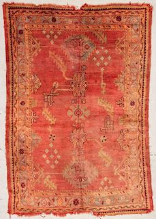 Antique Oushak Rug: 5'2" x 7'5" (158 x 226 cm)