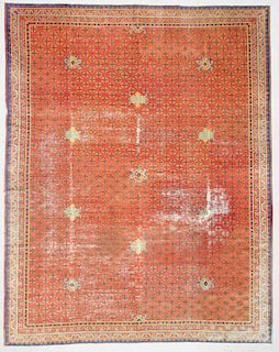 Antique Chinese Rug: 9' x 11'6" (274 x 351 cm)