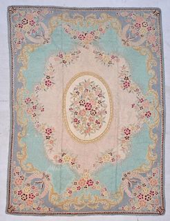 Old American Hooked Rug: 8'8" x 11'9" (264 x 358 cm)