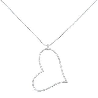K18WG Heart Diamond Necklace