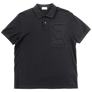 Moncler Genius 18 year embossed short sleeve polo shirt men's black S 5 Craig Green MAGLIA POLO MANICA CORTA GENIUS