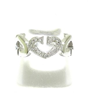 Cartier C Heart B4041548 18K White Gold Diamond Ring #52 US #6