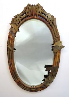 Mirror With Bamboo Style Frame