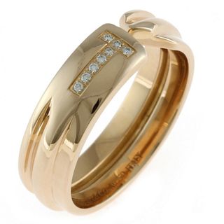 TIFFANY & Co. Tiffany K18PG Ring / Modern Key T Diamond No. 12.5 Pink Gold Ladies 18K K18 Accelerating