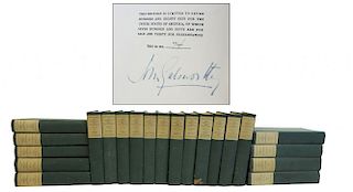 The Works Of John Galsworthy Signed By The Author
