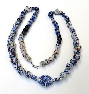 Chinese Necklace With Porcelain Beads