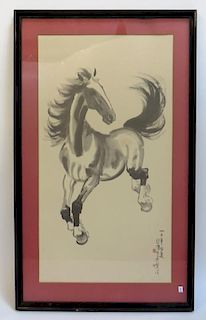Framed Chinese Horse Print