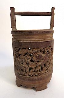 Carved Bamboo Pot