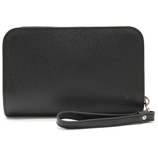 LOUIS VUITTON Louis Vuitton Taiga Baikal Second Bag Clutch Handbag Aldwards Black No Solid M30182