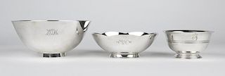 Three Tiffany & Co. sterling silver bowls