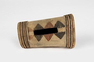 A Klamath River carved elk horn purse