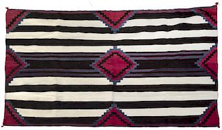A Navajo Third Phase chief's blanket-style rug