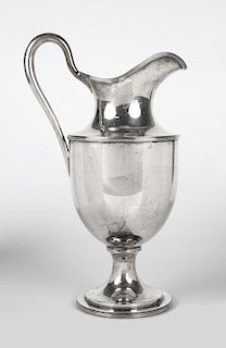 A Samuel Kirk & Son sterling silver ewer