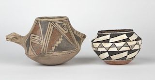 Two Pueblo pottery vessels