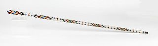 A Plains Indian beaded walking stick