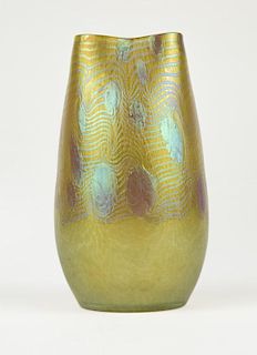 A Loetz Phaenomen iridescent art glass vase