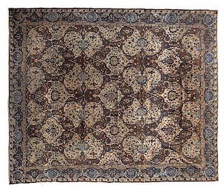 A large room-size Farhan Sarouk carpet