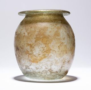 An Etruscan glass vase