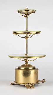 French tiered gilt-brass rotating bonbon display