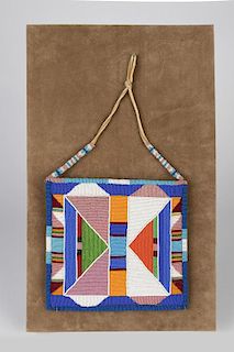 A modern Plains Indian beaded bag